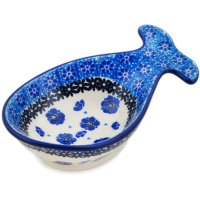 Polish Pottery Bowl 5&quot; Scattered Blossoms