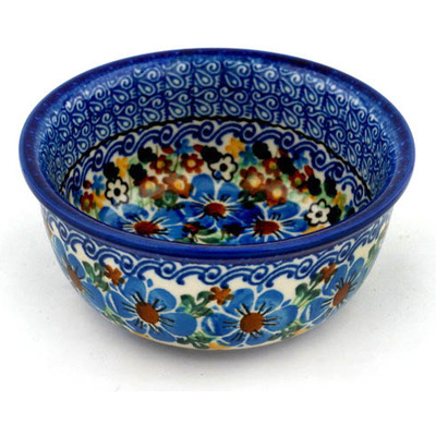 Polish Pottery Bowl 5&quot; Sea Of Posies UNIKAT