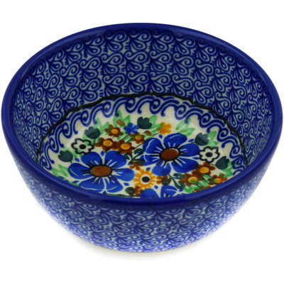 Polish Pottery Bowl 5&quot; Sea Of Posies UNIKAT