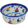 Polish Pottery Bowl 5&quot; Sea Sights UNIKAT