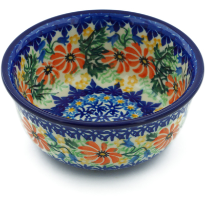 Polish Pottery Bowl 5&quot; Secret Garden UNIKAT
