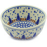 Polish Pottery Bowl 5&quot; Snowy Woods
