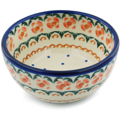 Polish Pottery Bowl 5&quot; Soft Pink