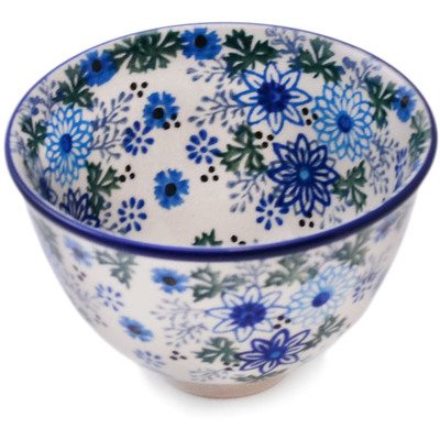 Polish Pottery Bowl 5&quot; Soft Starry Flowers UNIKAT
