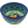 Polish Pottery Bowl 5&quot; Splendid Meadow UNIKAT