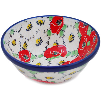 Polish Pottery Bowl 5&quot; Spring Blossom Harmony UNIKAT