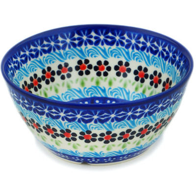 Polish Pottery Bowl 5&quot; Spring Country Trip
