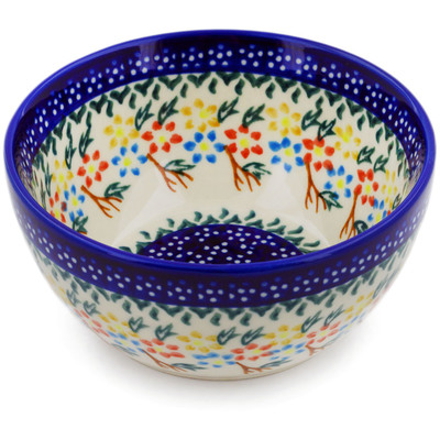 Polish Pottery Bowl 5" Spring Flower Ring