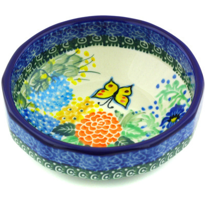 Polish Pottery Bowl 5&quot; Spring Garden UNIKAT