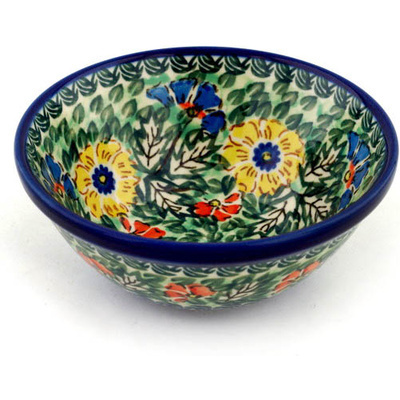 Polish Pottery Bowl 5&quot; Spring Serenade UNIKAT