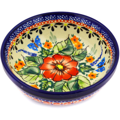 Polish Pottery Bowl 5" Spring Splendor UNIKAT