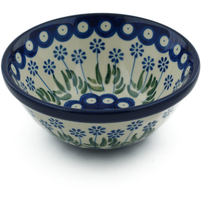 Polish Pottery Bowl 5&quot; Springing Calendulas