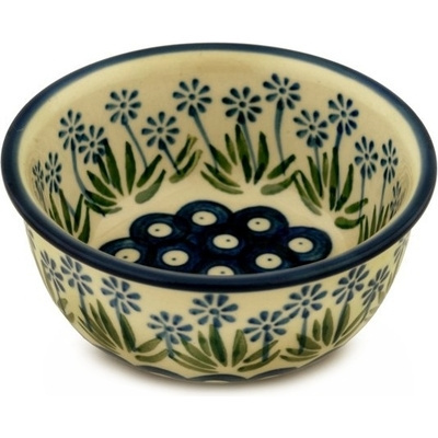 Polish Pottery Bowl 5&quot; Springing Calendulas