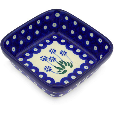 Polish Pottery Bowl 5&quot; Springing Calendulas