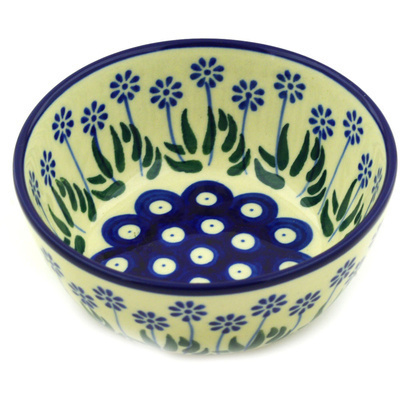 Polish Pottery Bowl 5" Springing Calendulas