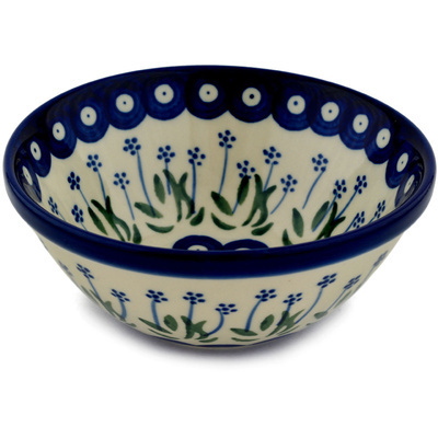 Polish Pottery Bowl 5&quot; Springing Dasies