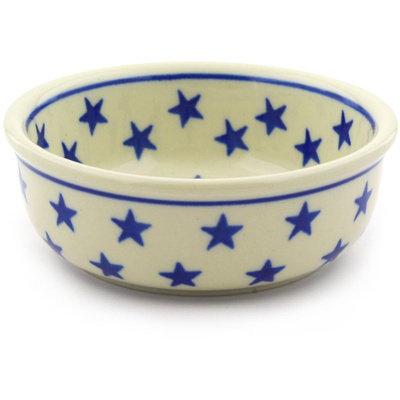 Polish Pottery Bowl 5&quot; Starburst Americana
