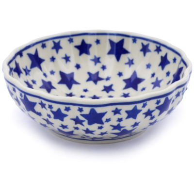Polish Pottery Bowl 5&quot; Starlight