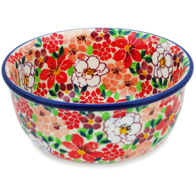 Polish Pottery Bowl 5&quot; Summer Burst UNIKAT