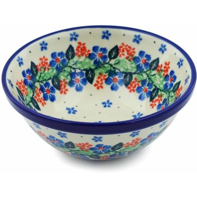 Polish Pottery Bowl 5&quot; Summer Wreath