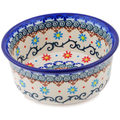 Polish Pottery Bowl 5" Sunflower Dance