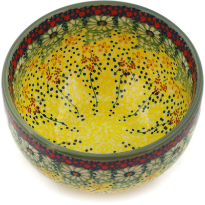 Polish Pottery Bowl 5&quot; Sunshine Grotto UNIKAT