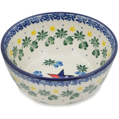 Polish Pottery Bowl 5&quot; Texas Blue Bonnets
