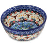 Polish Pottery Bowl 5&quot; Texas Feast UNIKAT