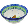 Polish Pottery Bowl 5&quot; Tiger Kingdom