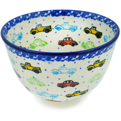 Polish Pottery Bowl 5&quot; Traffic Jam