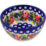 Polish Pottery Bowl 5&quot; Tropical Peacock UNIKAT
