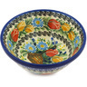 Polish Pottery Bowl 5&quot; Tulip Splendor UNIKAT