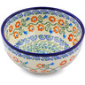 Polish Pottery Bowl 5&quot; Tulip Vines