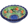 Polish Pottery Bowl 5&quot; Tulip Wreath UNIKAT