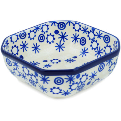Polish Pottery Bowl 5&quot; Twinkle In The Frost