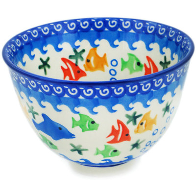 Polish Pottery Bowl 5&quot; Under The Sea