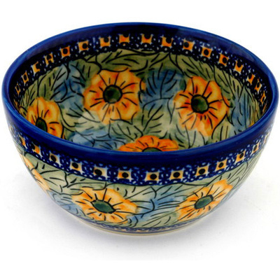 Polish Pottery Bowl 5&quot; UNIKAT