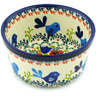 Polish Pottery Bowl 5&quot; Vine Birds UNIKAT