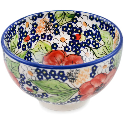 Polish Pottery Bowl 5&quot; Vivid Garden UNIKAT