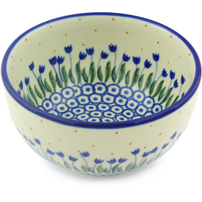 Polish Pottery Bowl 5&quot; Water Tulip