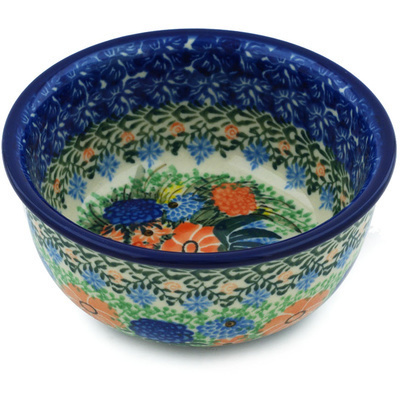 Polish Pottery Bowl 5&quot; Wedding Bouquet UNIKAT