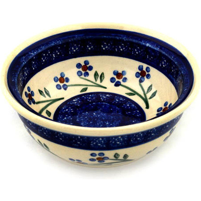 Polish Pottery Bowl 5&quot; Whimsical