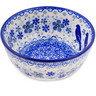 Polish Pottery Bowl 5&quot; Winter Beauty UNIKAT