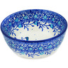 Polish Pottery Bowl 5&quot; Winter  Blue Bird