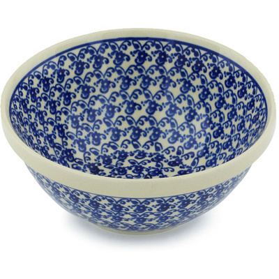 Polish Pottery Bowl 6&quot; Aegean Sea