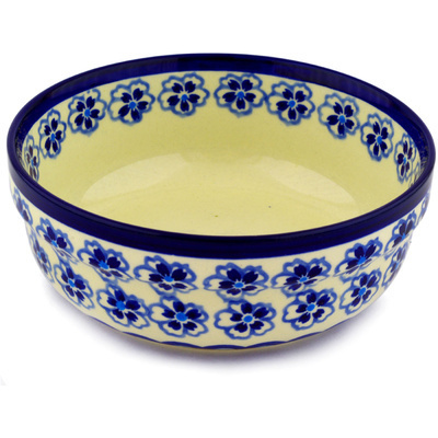 Polish Pottery Bowl 6&quot; Aloha Blue