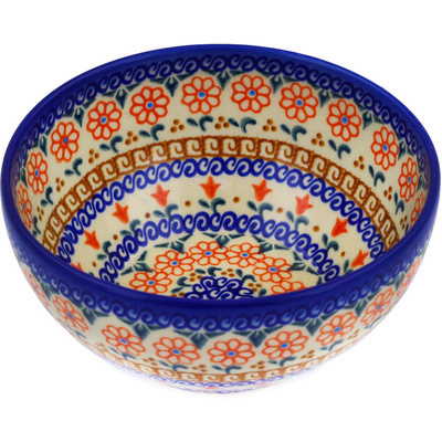 Polish Pottery Bowl 6&quot; Amarillo