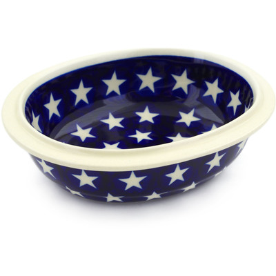 Polish Pottery Bowl 6&quot; America The Beautiful