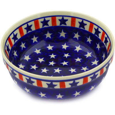 Polish Pottery Bowl 6&quot; Americana