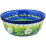 Polish Pottery Bowl 6&quot; Angelic Anemones UNIKAT